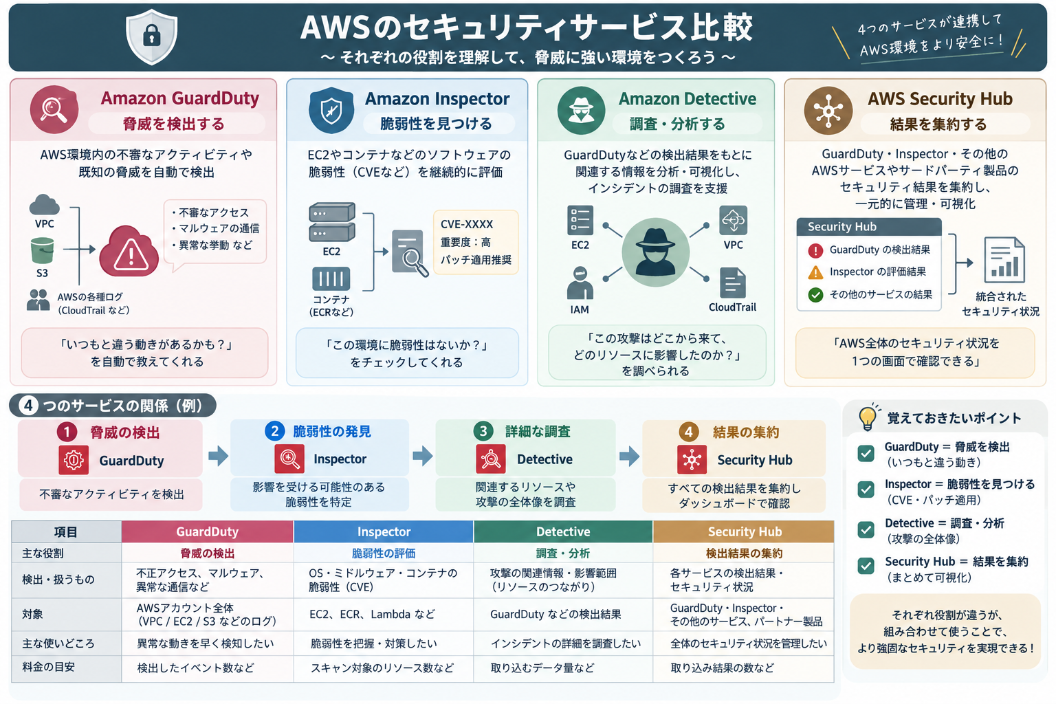 AWSサービスの比較例